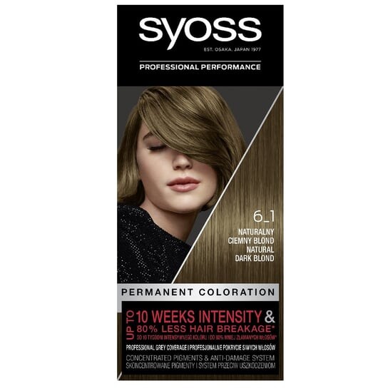 Стойко-окрашивающая краска для волос, 6_1 Натуральный Темно-русый Syoss, Permanent Coloration
Стойко-окрашивающая краска для волос, 6_1 Натуральный Темно-русый Syoss, Permanent Coloration
