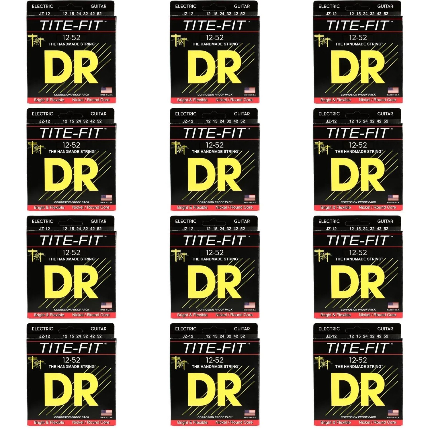 Струны для электрогитары DR Strings JZ-12 Tite-Fit с компрессионной обмоткой — .012-.052 Jazz (12 шт. в упаковке)
Струны для электрогитары DR Strings JZ-12 Tite-Fit с компрессионной обмоткой — .012-.052 Jazz (12 шт. в упаковке)