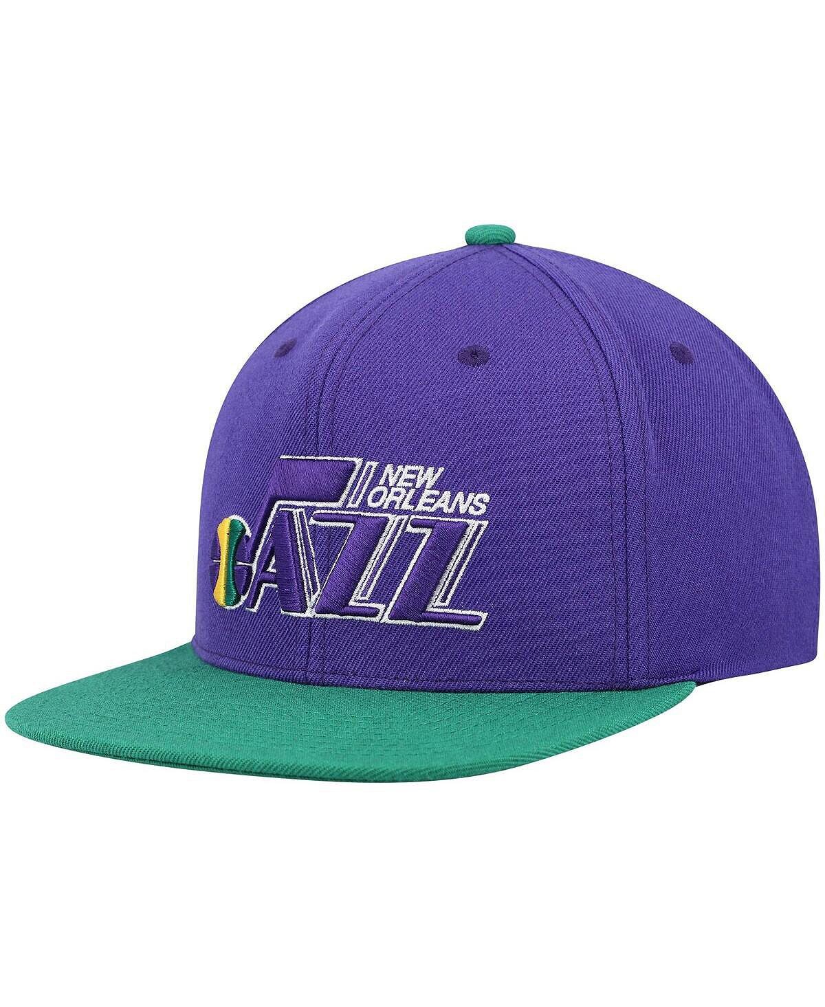 Мужская двухцветная бейсболка Snapback 2.0 фиолетового и зеленого цвета New Orleans Jazz Hardwood Classics Team Mitchell & Ness
Мужская двухцветная бейсболка Snapback 2.0 фиолетового и зеленого цвета New Orleans Jazz Hardwood Classics Team Mitchell & Ness