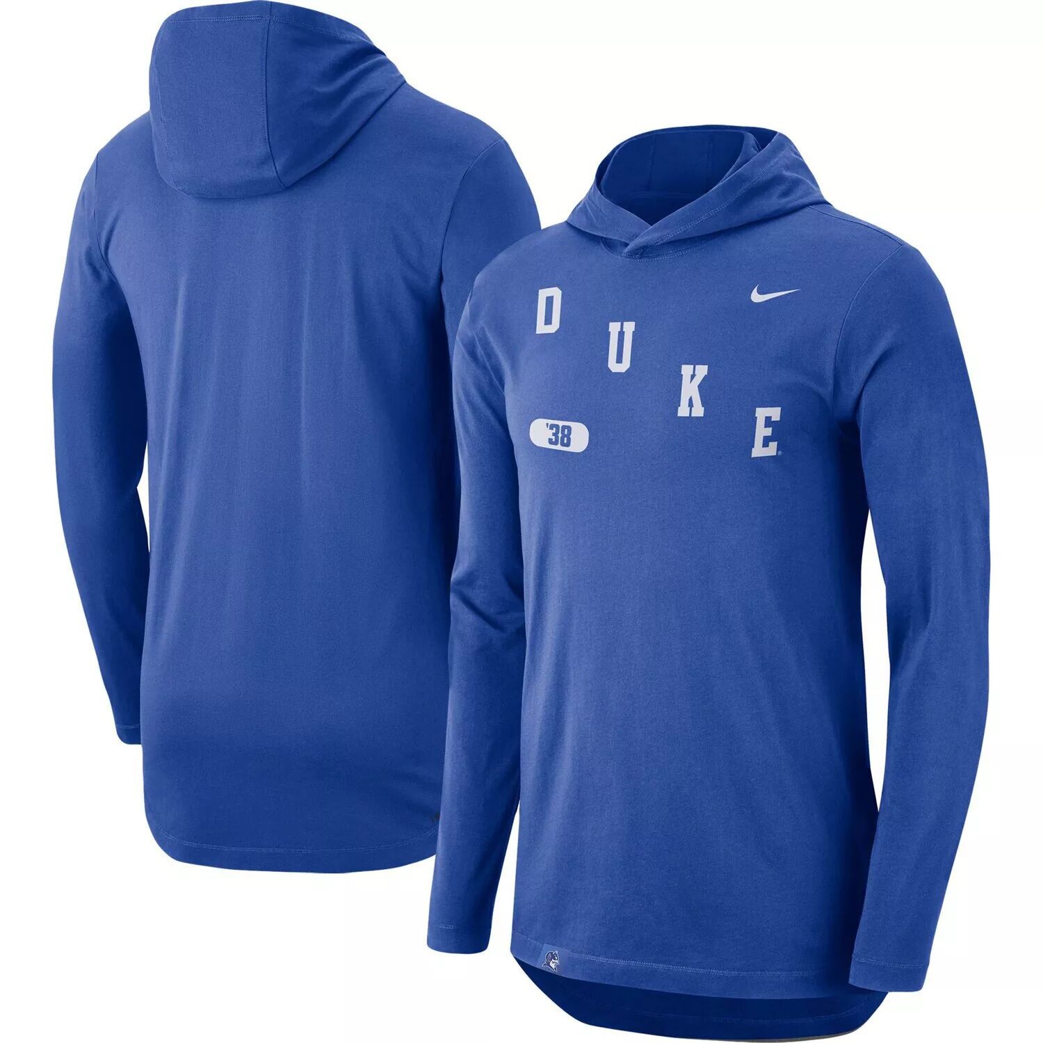 Мужская футболка с капюшоном с длинными рукавами Royal Duke Blue Devils Team Performance Nike
Мужская футболка с капюшоном с длинными рукавами Royal Duke Blue Devils Team Performance Nike