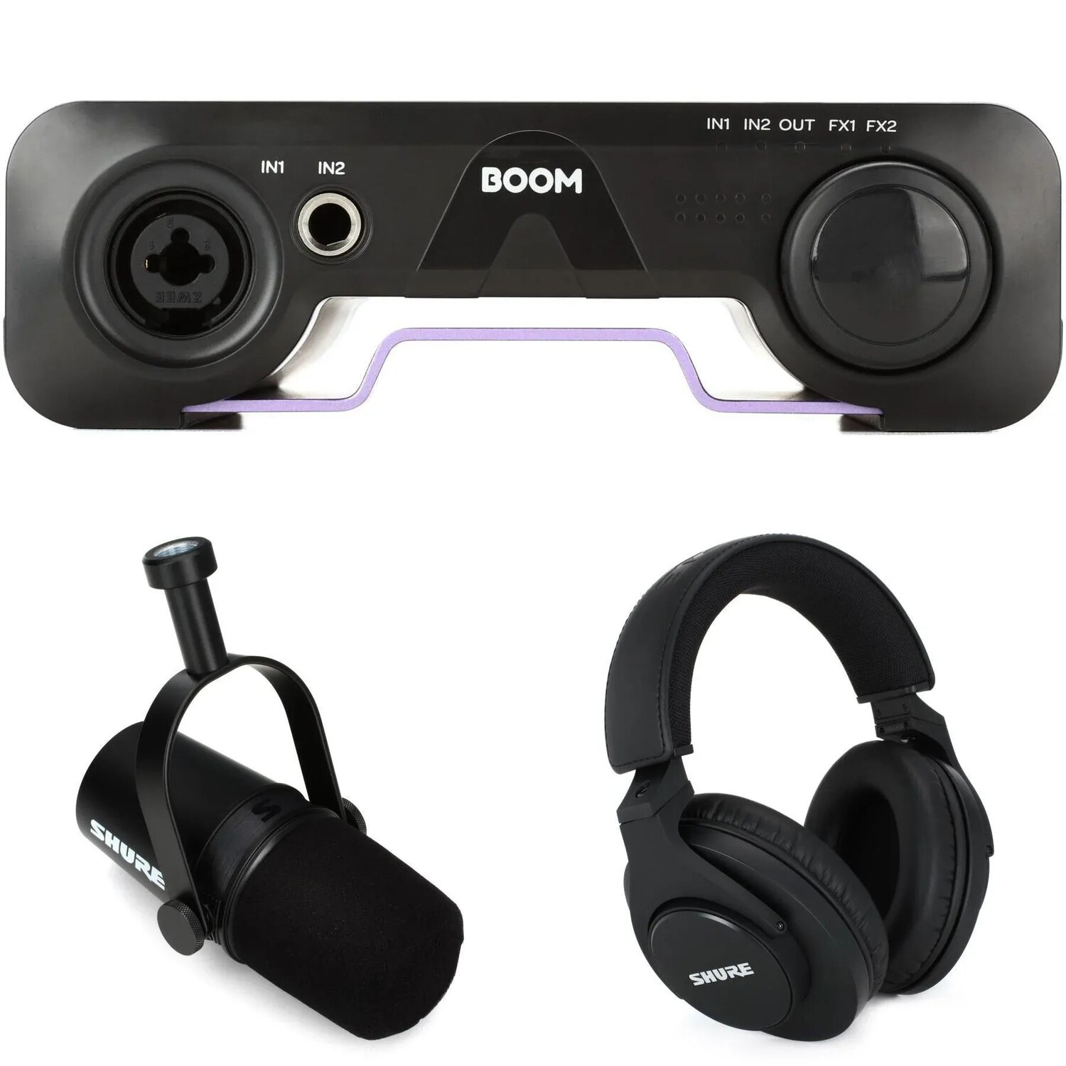 Комплект аудиоинтерфейса Apogee Boom 2x2 USB-C и динамического вещательного микрофона Shure MV7X
Комплект аудиоинтерфейса Apogee Boom 2x2 USB-C и динамического вещательного микрофона Shure MV7X