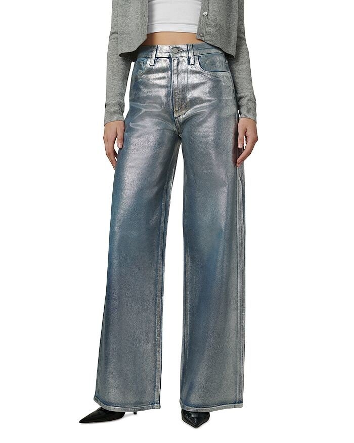 Joe's Jeans Широкие джинсы Mia с высокой посадкой и фольгой цвета Party Indigo, серебряный
Joe's Jeans Широкие джинсы Mia с высокой посадкой и фольгой цвета Party Indigo, серебряный