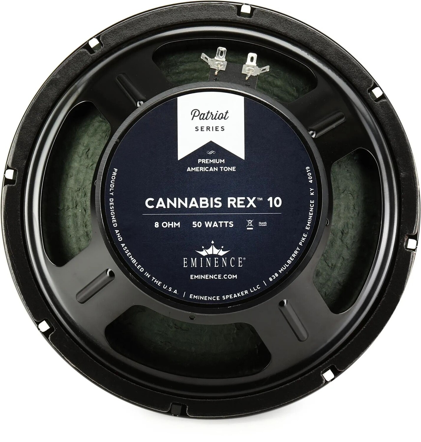 Сменный динамик для гитарного усилителя Eminence Cannabis Rex 10, 10 дюймов, 50 Вт, 8 Ом
Сменный динамик для гитарного усилителя Eminence Cannabis Rex 10, 10 дюймов, 50 Вт, 8 Ом