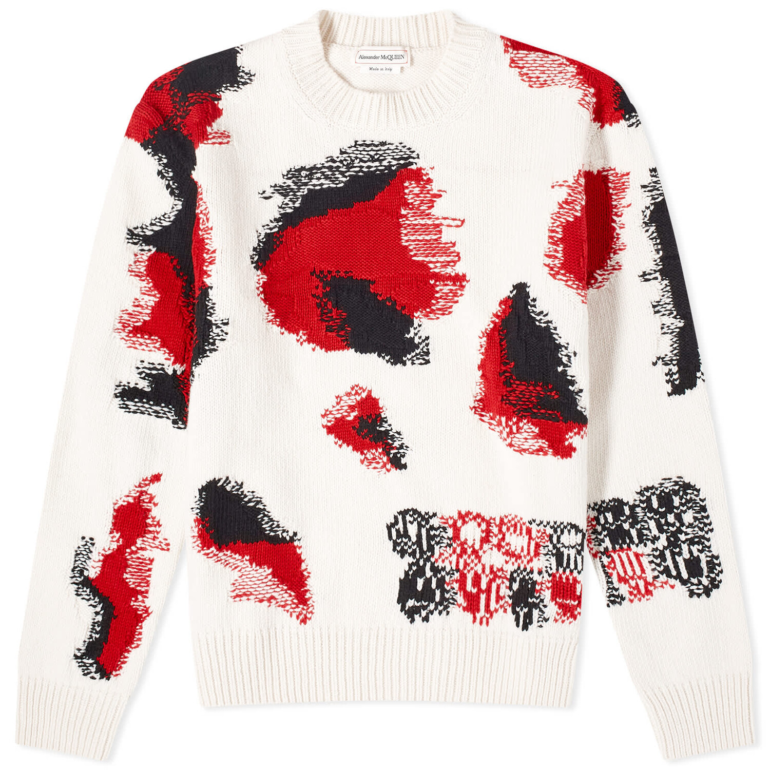 Джемпер Alexander Mcqueen Obscured Intarsia Crew Neck, цвет Ivory, Black & Red
Джемпер Alexander Mcqueen Obscured Intarsia Crew Neck, цвет Ivory, Black & Red