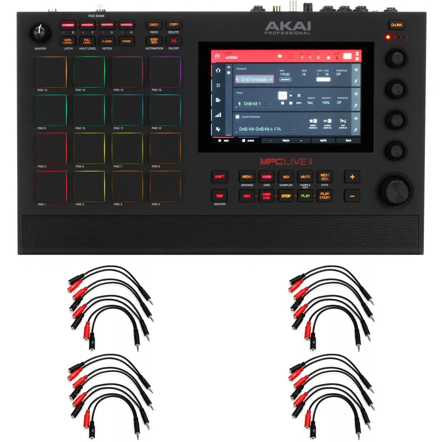 Автономный семплер и секвенсор Akai Professional MPC Live II с 16 стереокабелями
Автономный семплер и секвенсор Akai Professional MPC Live II с 16 стереокабелями