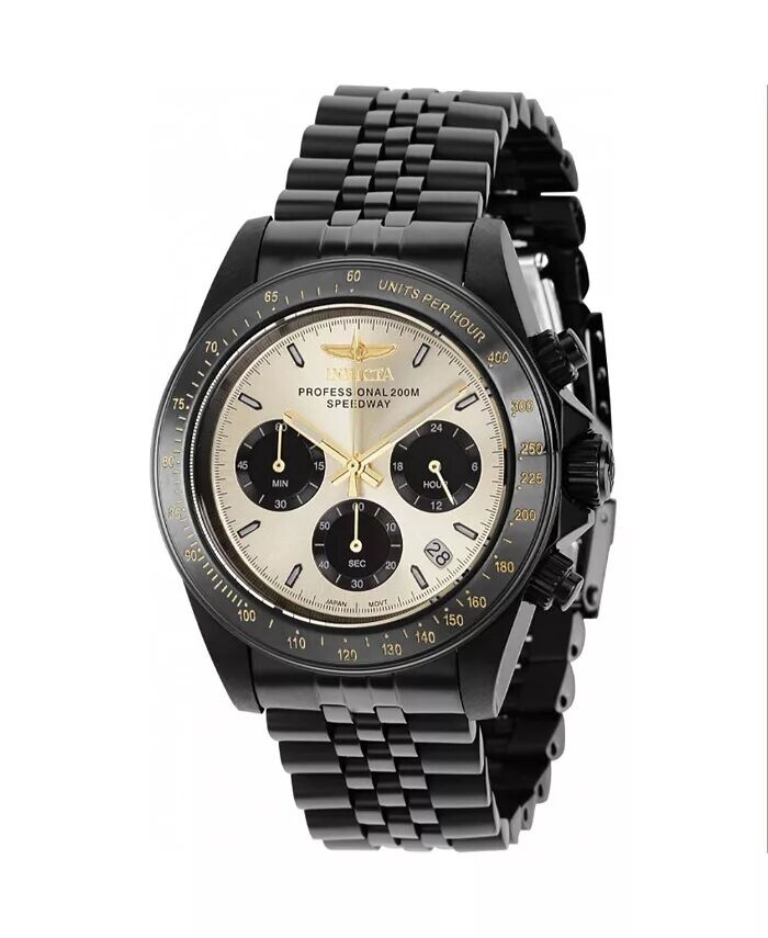 Мужские часы 36738 Speedway Quartz Chronograph, черный, золотой циферблат Invicta, золото
Мужские часы 36738 Speedway Quartz Chronograph, черный, золотой циферблат Invicta, золото