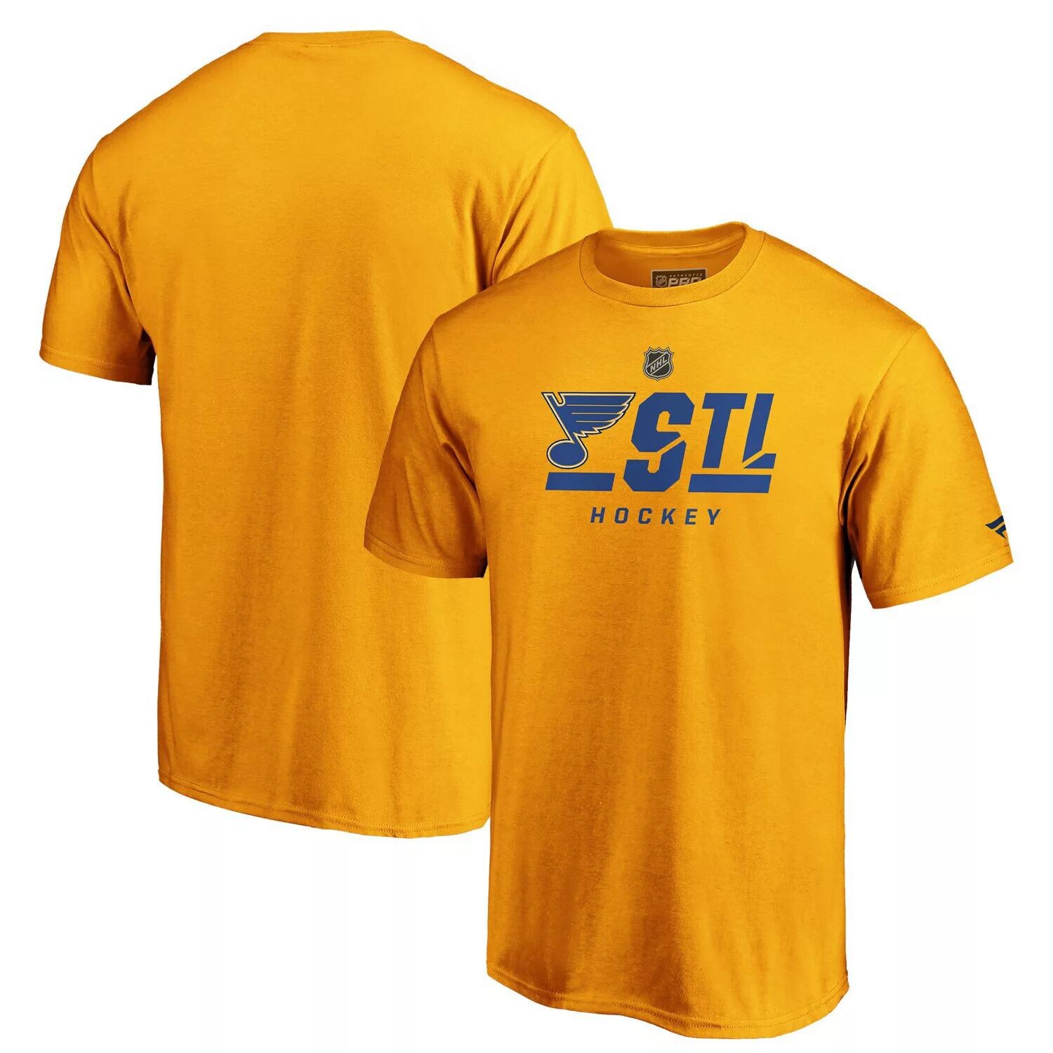 Мужская футболка Fanatics с фирменным золотым логотипом St. Louis Blues Authentic Pro Core
Мужская футболка Fanatics с фирменным золотым логотипом St. Louis Blues Authentic Pro Core
