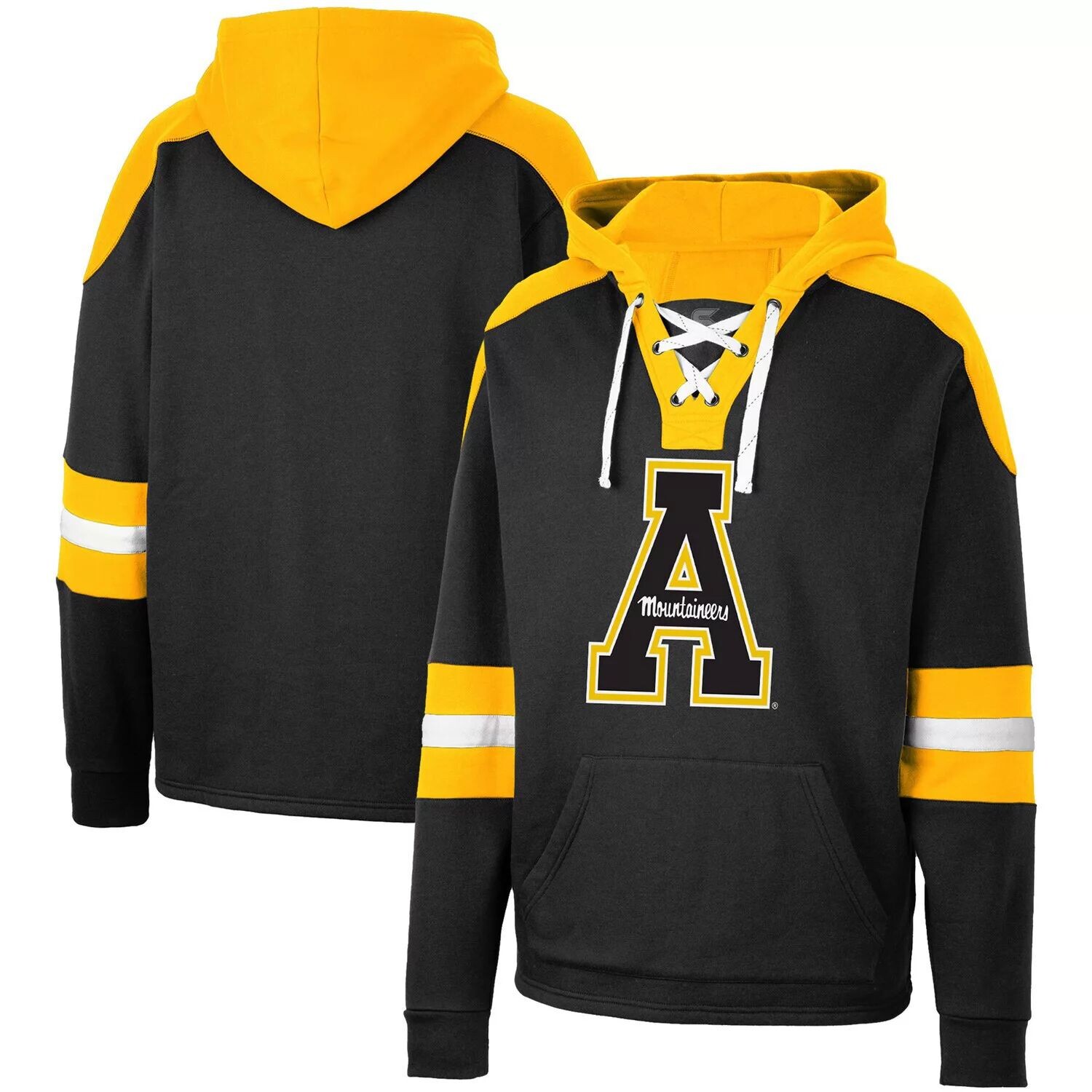 Мужской черный пуловер с капюшоном Colosseum Appalachian State Mountaineers на шнуровке 4.0
Мужской черный пуловер с капюшоном Colosseum Appalachian State Mountaineers на шнуровке 4.0