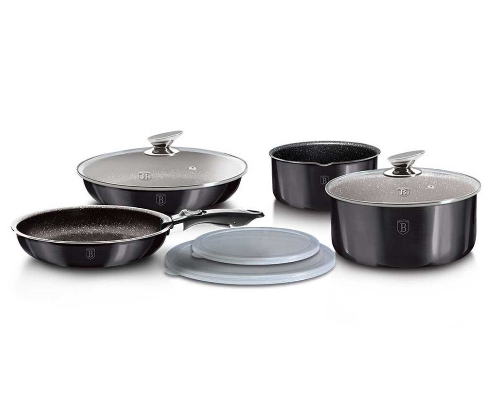 Набор кастрюль Berlinger Haus из 9 элементов Click And Cook Metallic Line Carbon Pro BH6918 BerlingerHaus, черный
Набор кастрюль Berlinger Haus из 9 элементов Click And Cook Metallic Line Carbon Pro BH6918 BerlingerHaus, черный