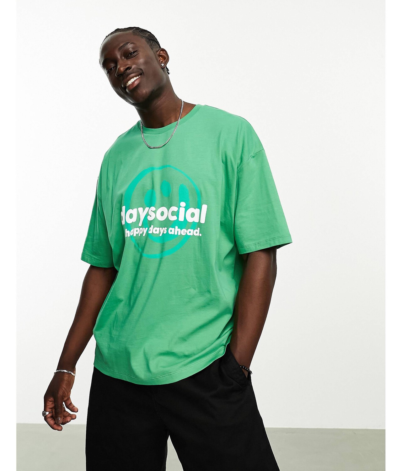 Зеленая оверсайз-футболка с логотипом спереди ASOS Daysocial ASOS DESIGN, Зеленый
Зеленая оверсайз-футболка с логотипом спереди ASOS Daysocial ASOS DESIGN, Зеленый