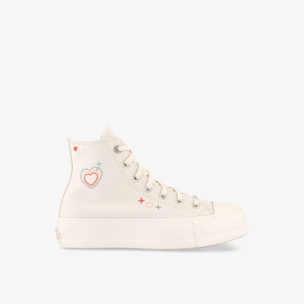 Высокие кроссовки на платформе all star lift с сердечками Converse, цвет egret fever dream egret
Высокие кроссовки на платформе all star lift с сердечками Converse, цвет egret fever dream egret