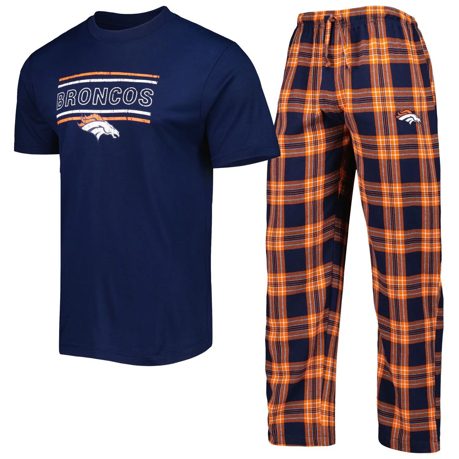 Мужской спортивный темно-синий/оранжевый комплект Denver Broncos с топом и брюками для сна
Мужской спортивный темно-синий/оранжевый комплект Denver Broncos с топом и брюками для сна
