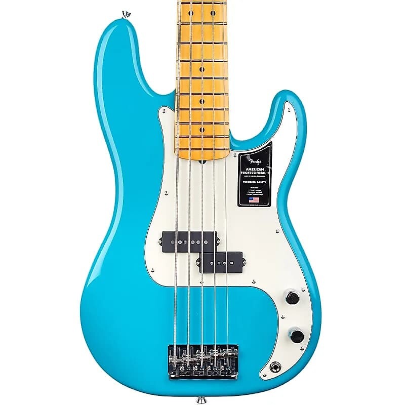 Басс гитара Fender American Professional II Precision Bass V, Maple Fingerboard, Miami Blue - 9.3 pounds - US23040343 - Watch this bass to receive a special offer
Басс гитара Fender American Professional II Precision Bass V, Maple Fingerboard, Miami Blue - 9.3 pounds - US23040343 - Watch this bass to receive a special offer