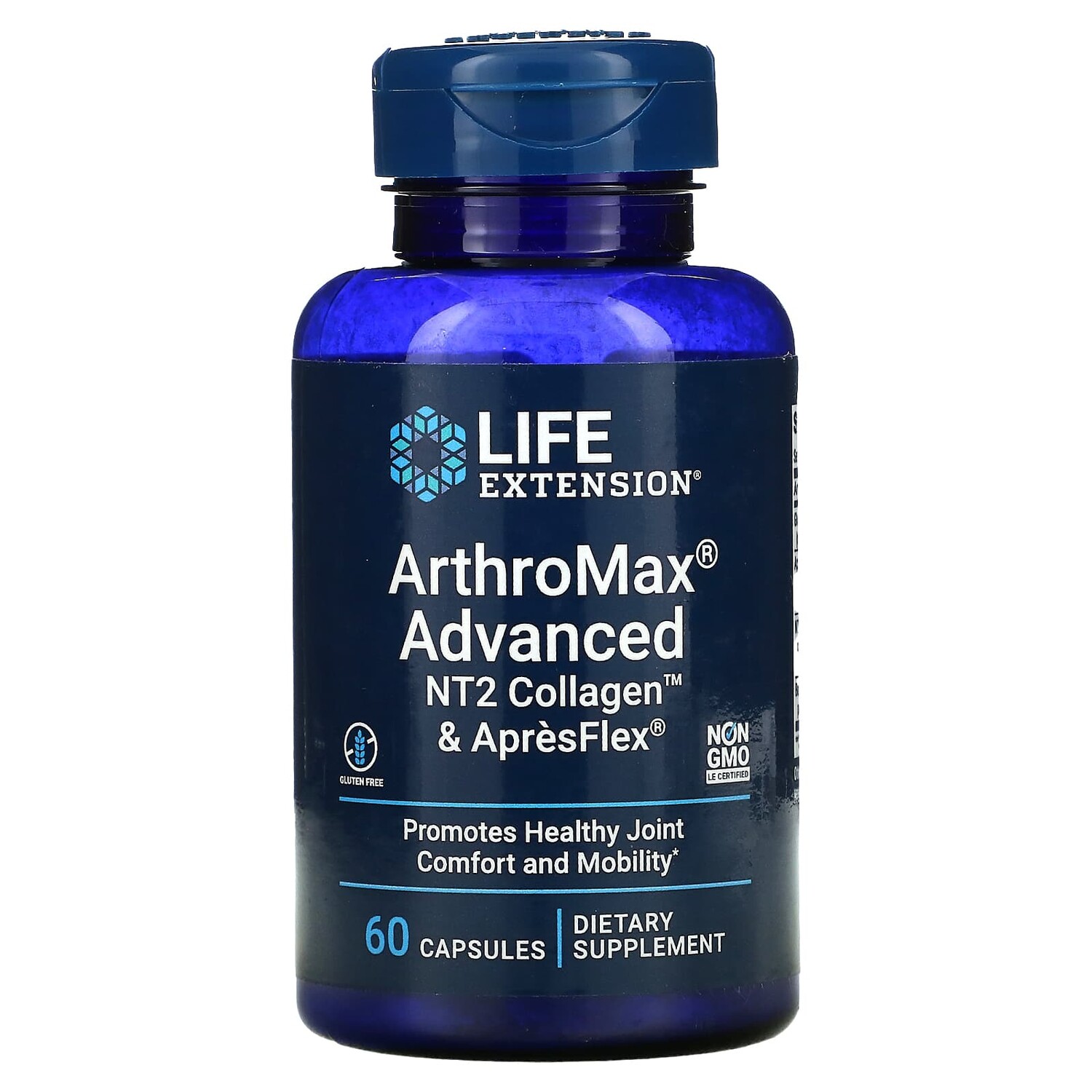 ArthroMax Advanced, усовершенствованный состав, NT2 Collagen и ApresFlex, 60 капсул, Life Extension
ArthroMax Advanced, усовершенствованный состав, NT2 Collagen и ApresFlex, 60 капсул, Life Extension