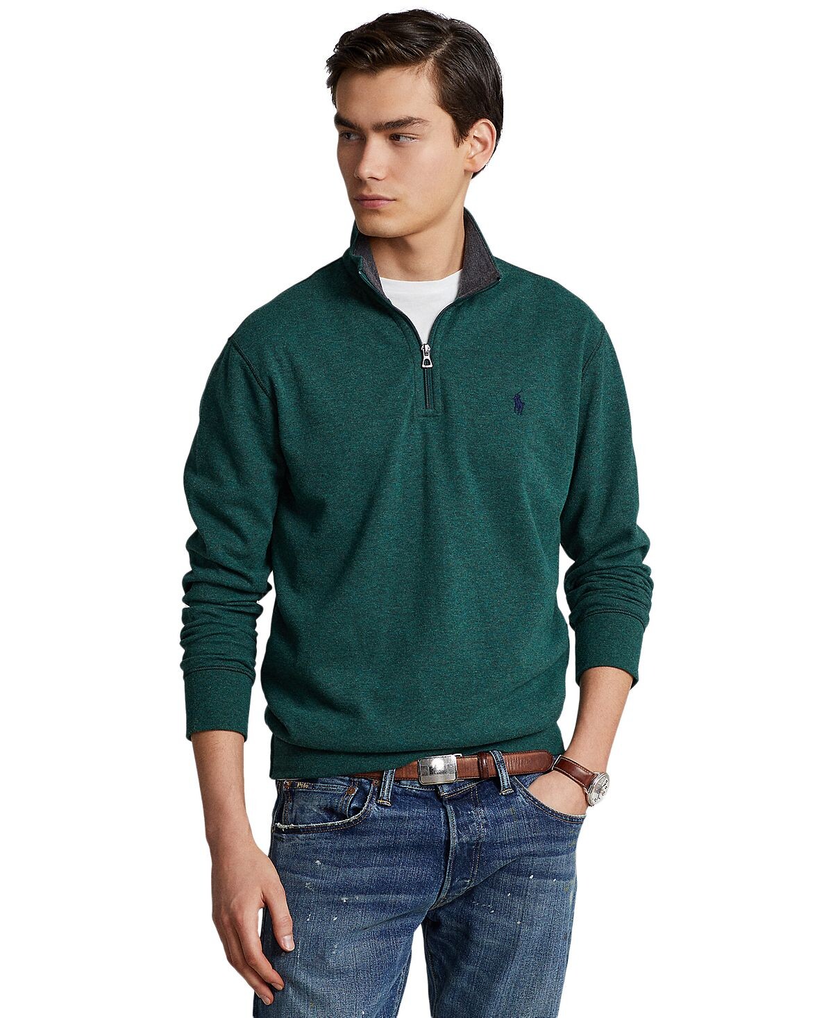 Роскошный мужской пуловер из джерси с молнией на четверть Polo Ralph Lauren, мульти
Роскошный мужской пуловер из джерси с молнией на четверть Polo Ralph Lauren, мульти