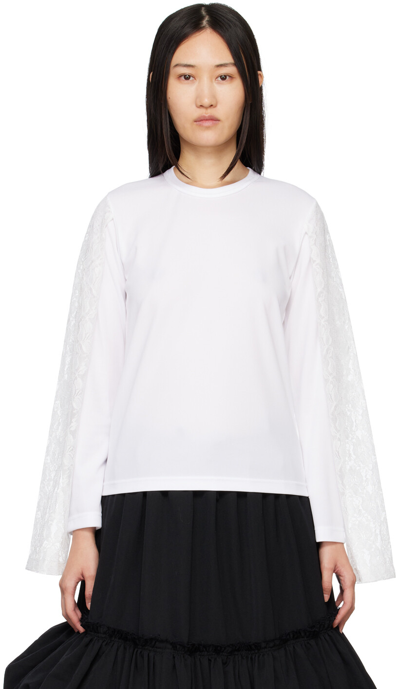Белая кружевная футболка с длинным рукавом Raschel Comme des Garçons Comme des Garçons
Белая кружевная футболка с длинным рукавом Raschel Comme des Garçons Comme des Garçons
