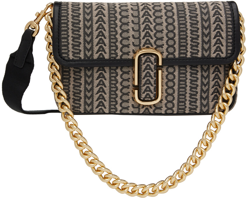 Бежево-черная сумка через плечо 'The Monogram J Marc' Marc Jacobs, Черный
Бежево-черная сумка через плечо 'The Monogram J Marc' Marc Jacobs, Черный
