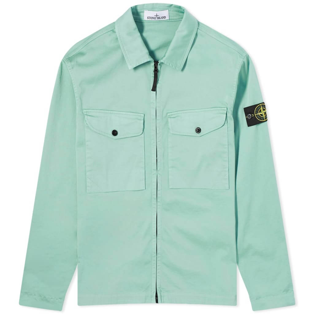 

Куртка-рубашка Stone Island Stretch Cotton Double Pocket, зеленый