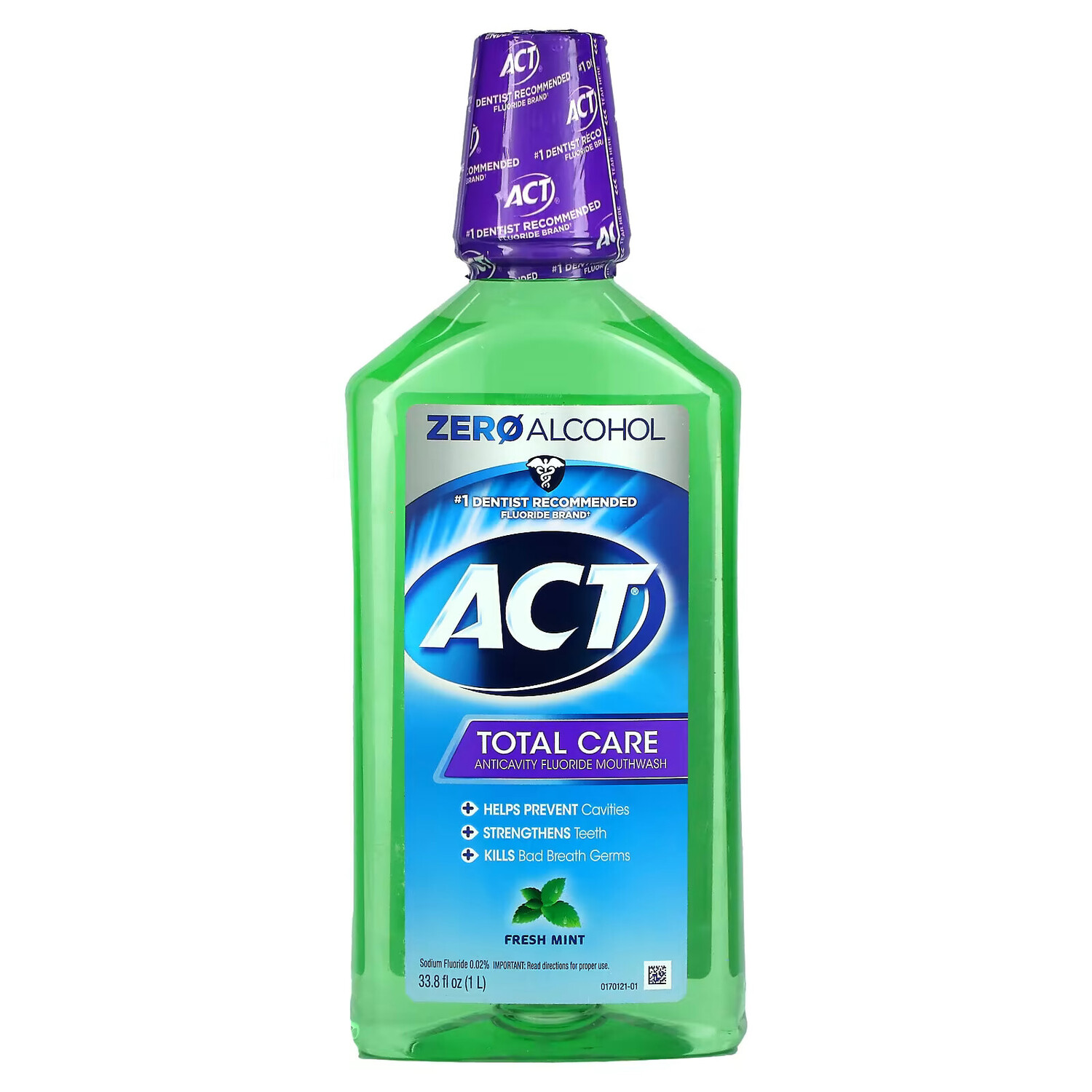 Act, Total Care, ополаскиватель для рта с фторидом, против кариеса, без спирта, свежая мята, 1 л (33,8 жидк. унции)
Act, Total Care, ополаскиватель для рта с фторидом, против кариеса, без спирта, свежая мята, 1 л (33,8 жидк. унции)
