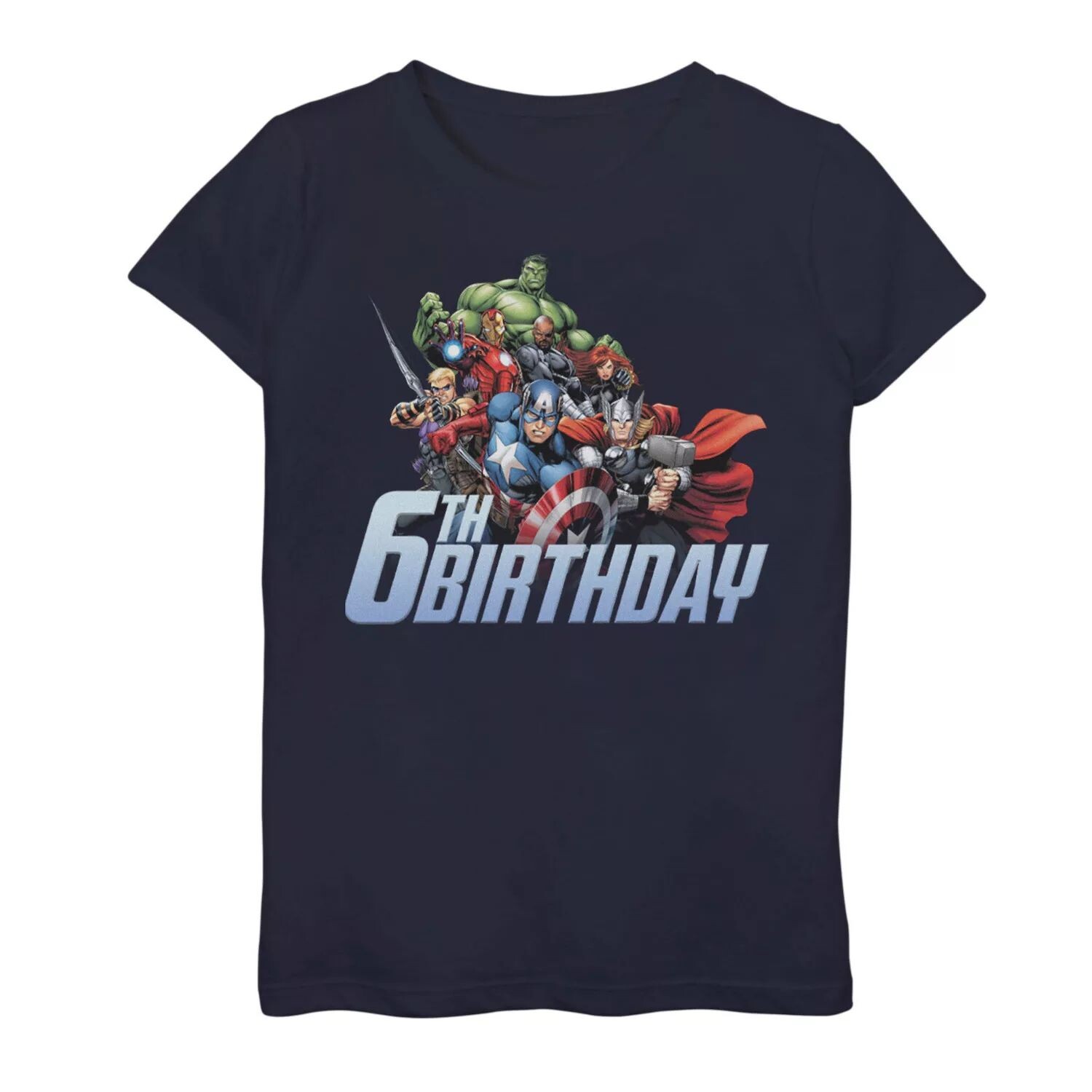 Футболка с рисунком «Marvel Avengers Action Shot» для девочек 7–16 лет на 6-й день рождения Marvel
Футболка с рисунком «Marvel Avengers Action Shot» для девочек 7–16 лет на 6-й день рождения Marvel