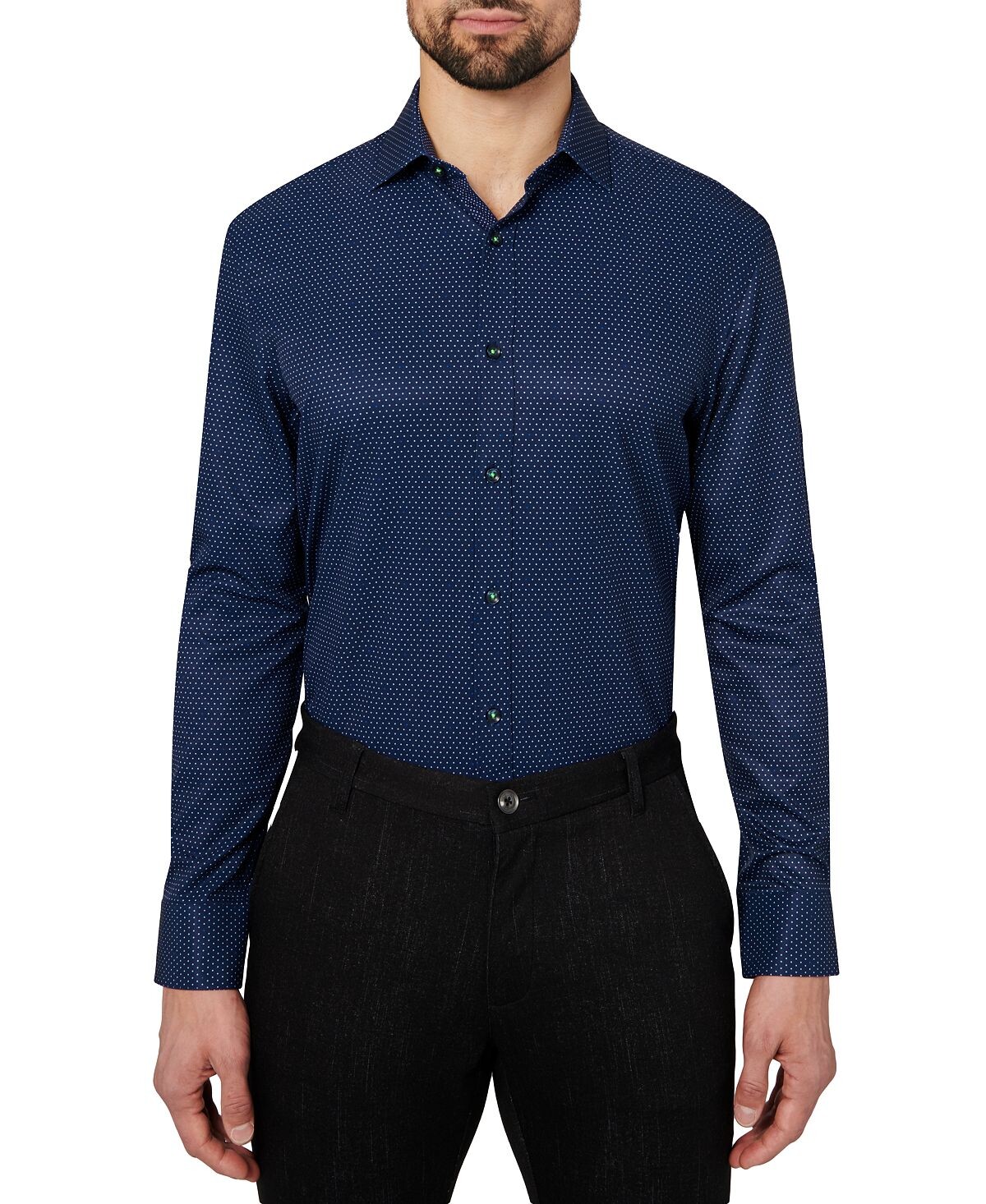 Мужская классическая рубашка slim fit non-iron performance stretch в горошек Society of Threads, синий
Мужская классическая рубашка slim fit non-iron performance stretch в горошек Society of Threads, синий