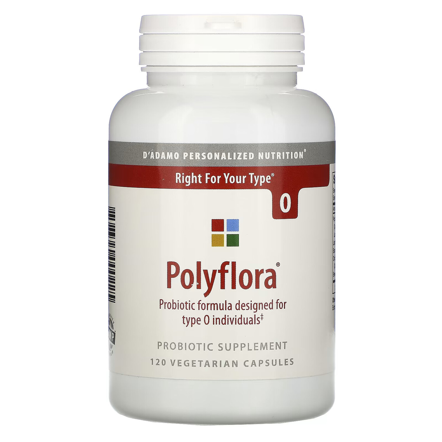 D'adamo, Polyflora, пробиотическая формула, разработанная для группы крови O, 120 вегетарианских капсул
D'adamo, Polyflora, пробиотическая формула, разработанная для группы крови O, 120 вегетарианских капсул