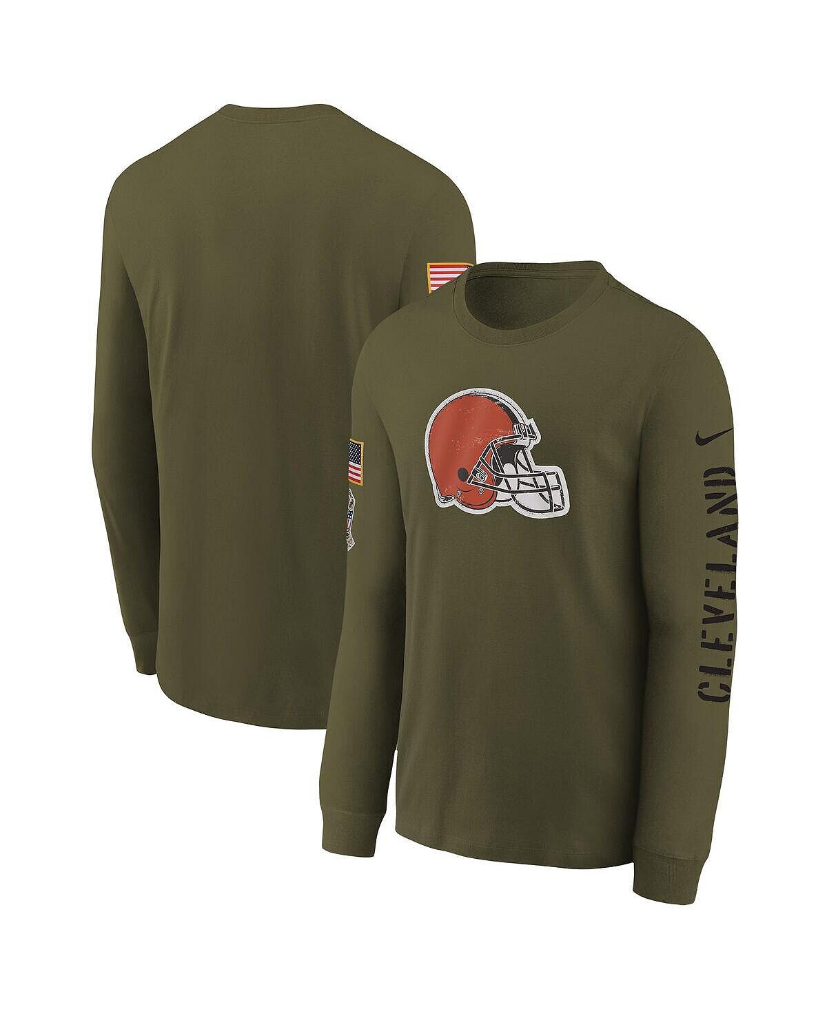 Оливковая футболка Big Boys Cleveland Browns 2022 Salute To Service Team с логотипом и длинным рукавом Nike
Оливковая футболка Big Boys Cleveland Browns 2022 Salute To Service Team с логотипом и длинным рукавом Nike
