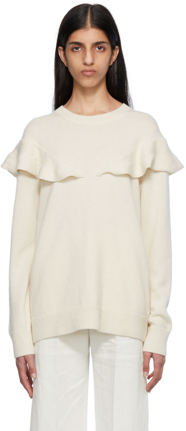 Свитер с оборками Off-White Chloé, Белый, Свитер с оборками Off-White Chloé
Свитер с оборками Off-White Chloé, Белый, Свитер с оборками Off-White Chloé