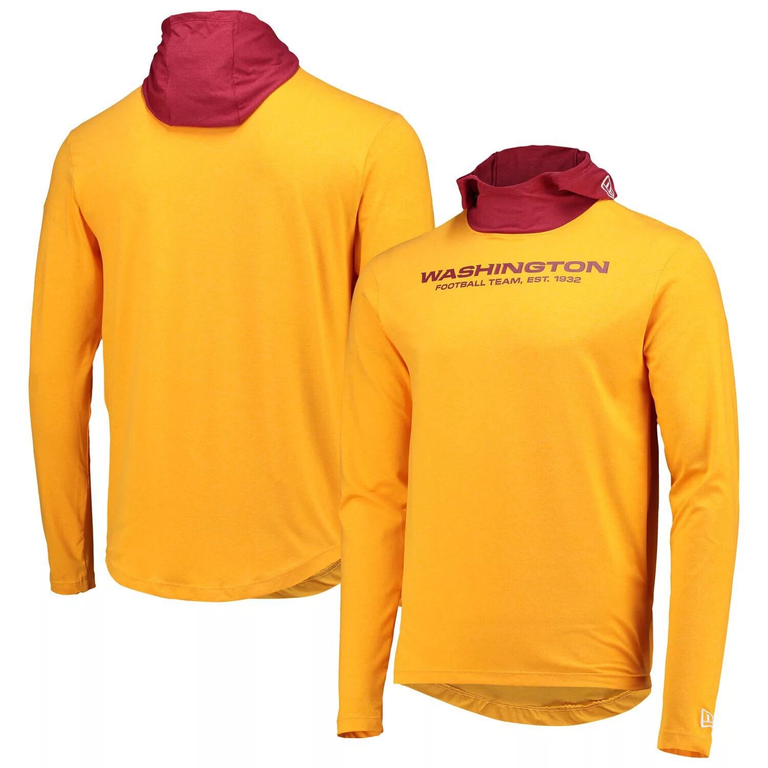 Мужская футболка New Era золотого/бордового цвета с капюшоном Washington Football Team Active Block и футболка с длинными рукавами
Мужская футболка New Era золотого/бордового цвета с капюшоном Washington Football Team Active Block и футболка с длинными рукавами