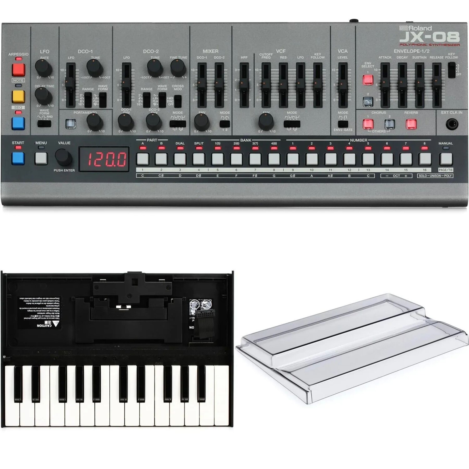 Звуковой модуль Roland JX-08 Boutique Series JX-8P с клавиатурой и комплектом Decksaver
Звуковой модуль Roland JX-08 Boutique Series JX-8P с клавиатурой и комплектом Decksaver