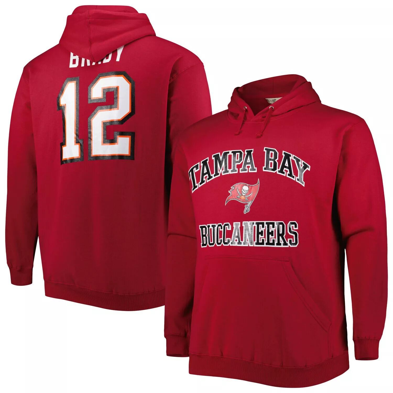 Мужской красный флисовый пуловер с капюшоном Tom Brady Tampa Bay Buccaneers Big & Tall с именем и номером
Мужской красный флисовый пуловер с капюшоном Tom Brady Tampa Bay Buccaneers Big & Tall с именем и номером