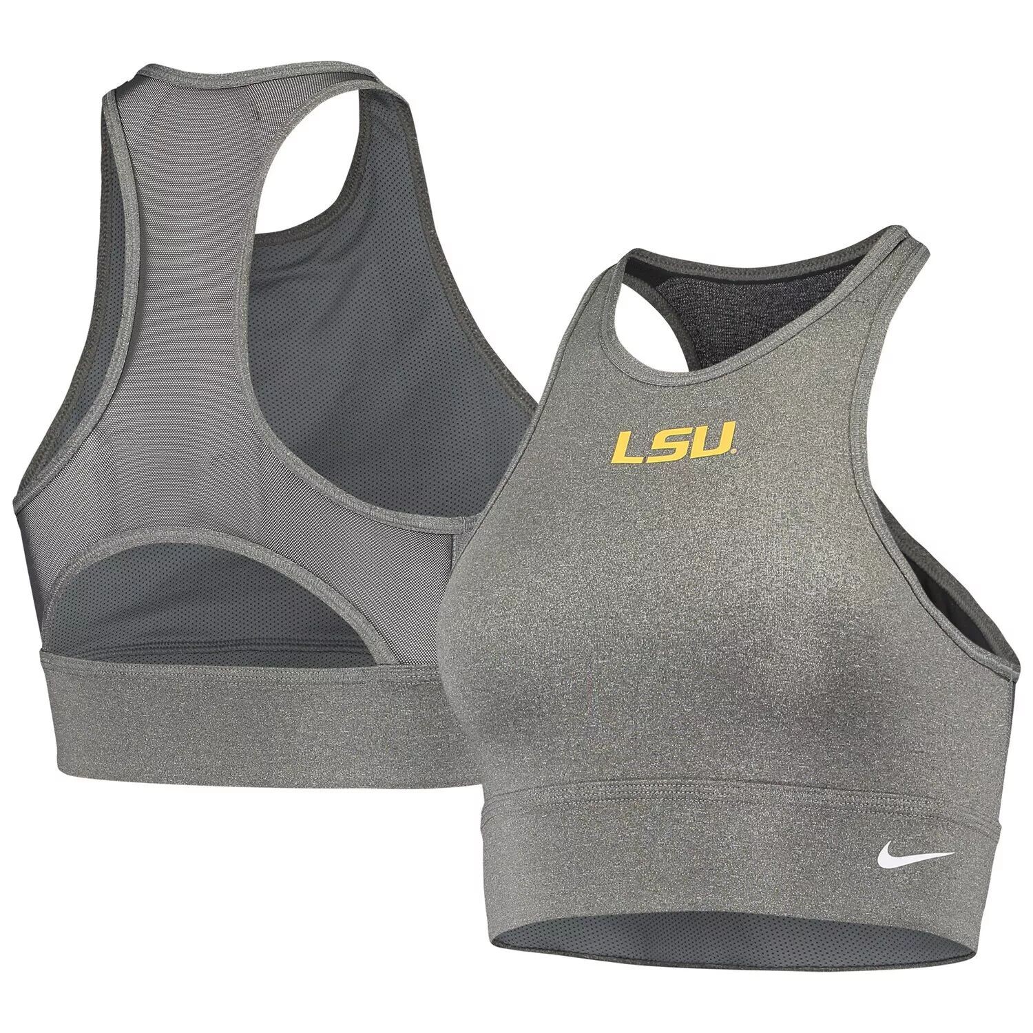 Женский спортивный бюстгальтер Nike Heathered Charcoal LSU Tigers Everything Performance Nike
Женский спортивный бюстгальтер Nike Heathered Charcoal LSU Tigers Everything Performance Nike