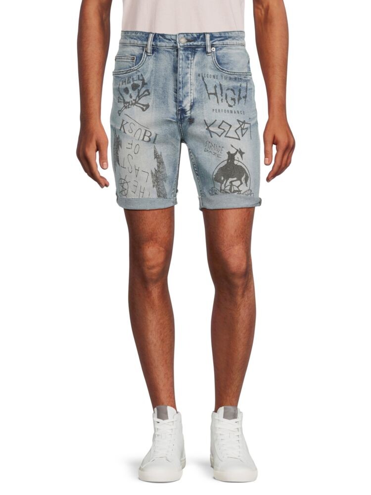 Джинсовые шорты узкого кроя с высокой посадкой и принтом Chopper Ksubi, цвет Denim
Джинсовые шорты узкого кроя с высокой посадкой и принтом Chopper Ksubi, цвет Denim