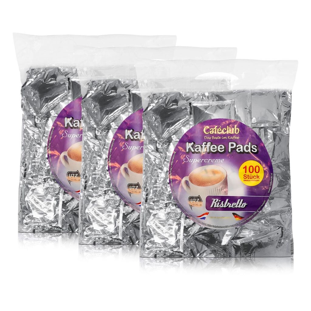 Cafeclub Кофейные подушечки Ristretto Super Cream Mega Bag, 100 шт. (3 шт. в упаковке)
Cafeclub Кофейные подушечки Ristretto Super Cream Mega Bag, 100 шт. (3 шт. в упаковке)