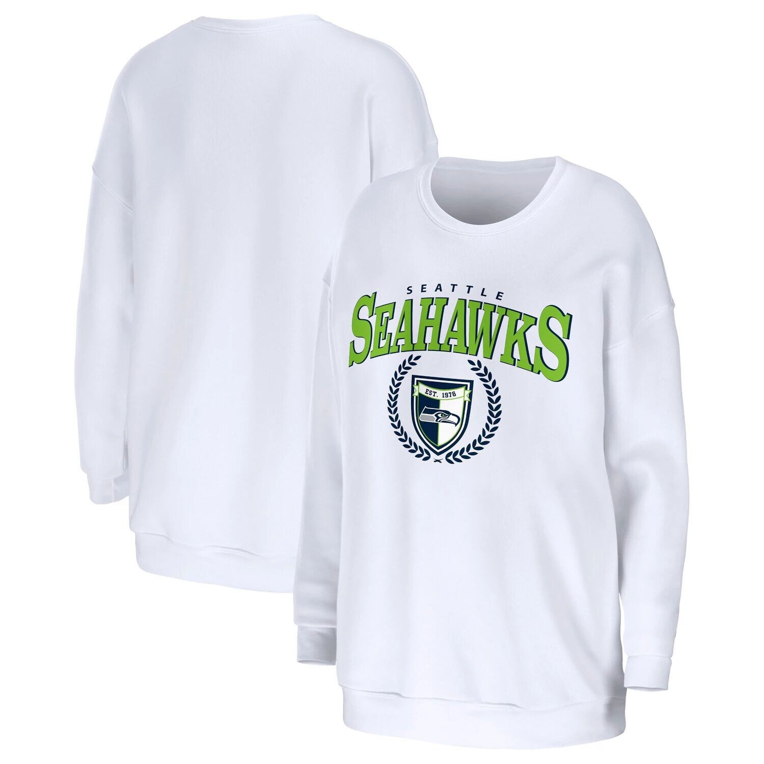 Женская WEAR by Erin Andrews Белый свободный пуловер-свитшот Seattle Seahawks
Женская WEAR by Erin Andrews Белый свободный пуловер-свитшот Seattle Seahawks