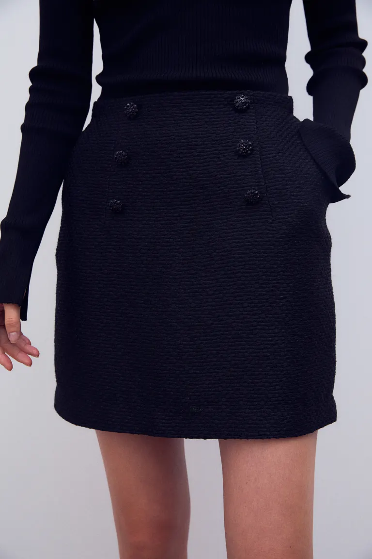 Юбка из тисненой ткани H&M, черный
Юбка из тисненой ткани H&M, черный