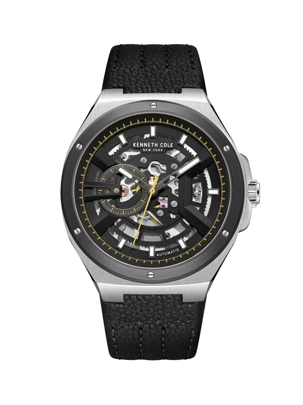 Автоматические часы-скелетон из нержавеющей стали и кожи/45 мм Kenneth Cole, черный
Автоматические часы-скелетон из нержавеющей стали и кожи/45 мм Kenneth Cole, черный