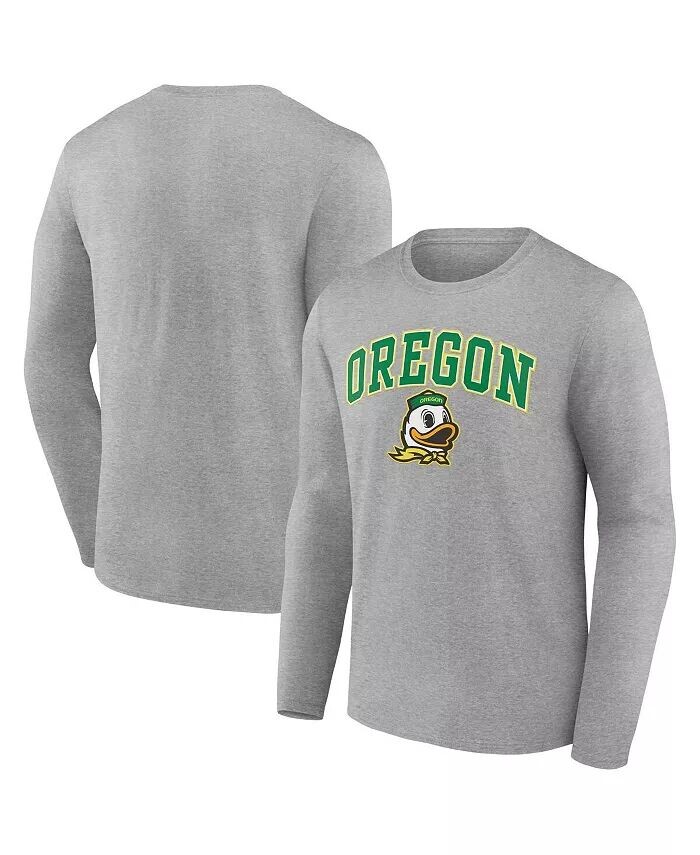 Мужская футболка с длинным рукавом Heather Grey Oregon Ducks Campus Fanatics, серый
Мужская футболка с длинным рукавом Heather Grey Oregon Ducks Campus Fanatics, серый