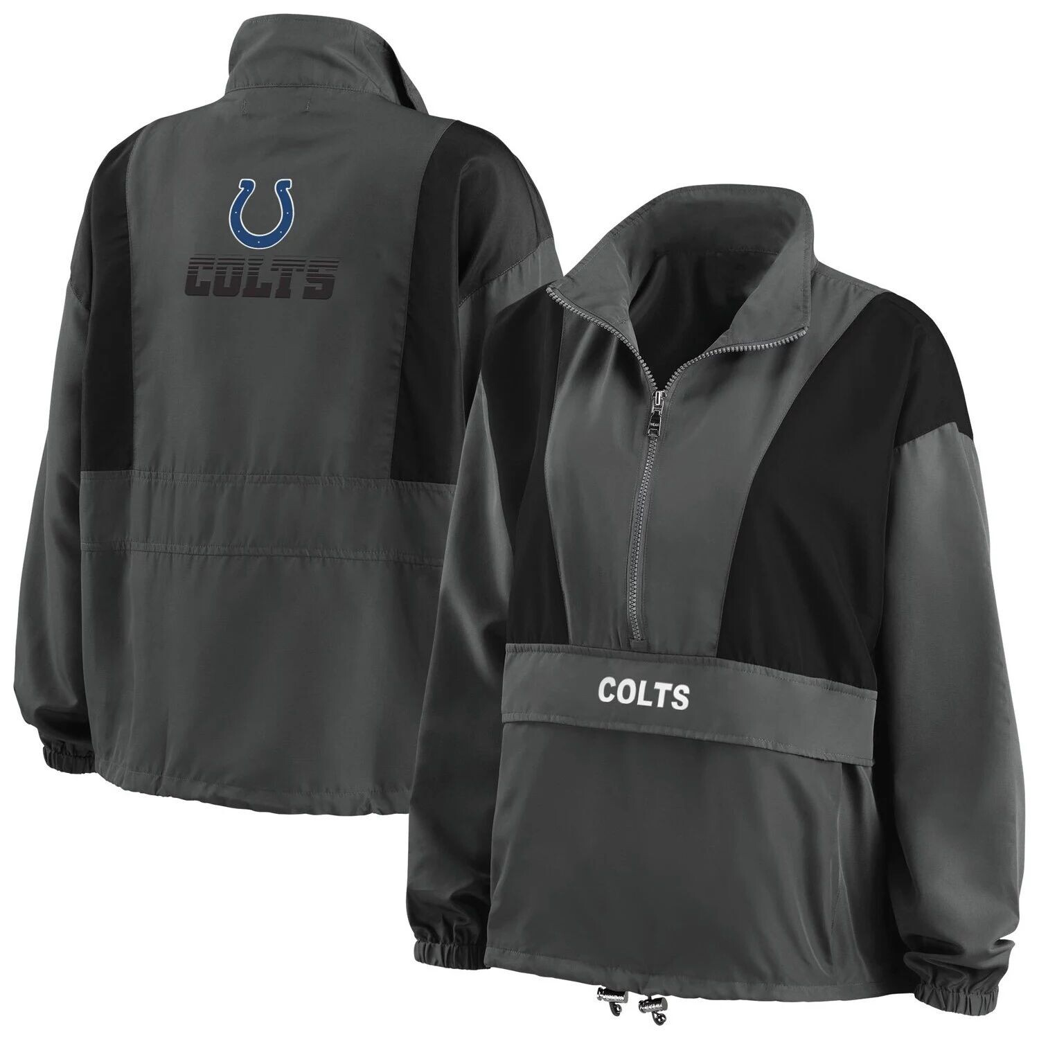 Женская одежда от Erin Andrews Темно-серая куртка Indianapolis Colts Popover с молнией до половины длины
Женская одежда от Erin Andrews Темно-серая куртка Indianapolis Colts Popover с молнией до половины длины