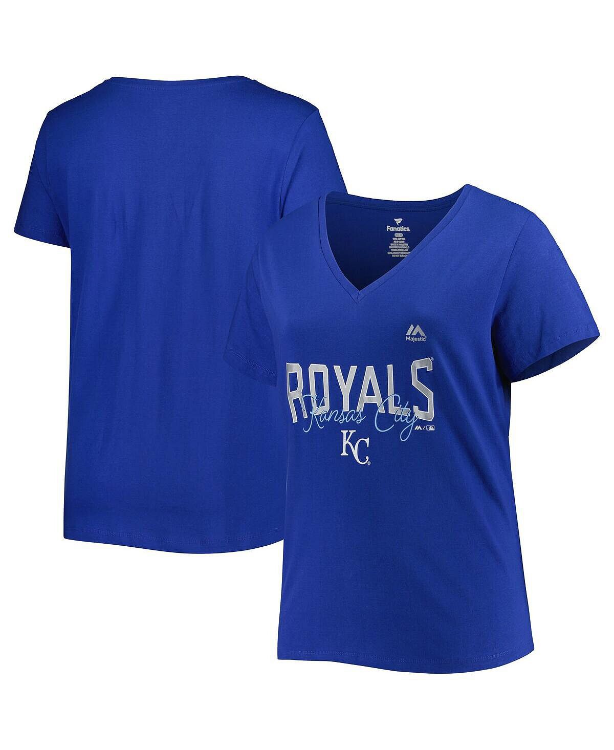 Женская футболка размера плюс с v-образным вырезом и надписью Royal Kansas City Royals Profile
Женская футболка размера плюс с v-образным вырезом и надписью Royal Kansas City Royals Profile