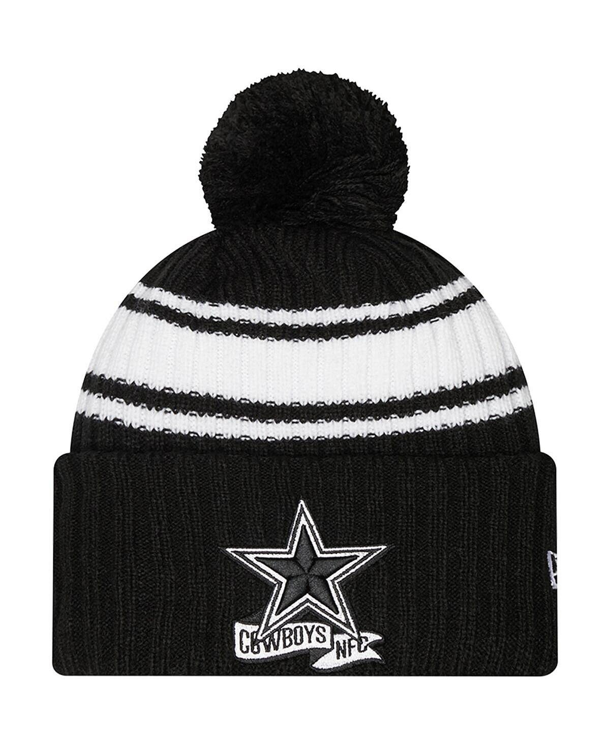 Мужская черная, белая вязаная шапка Dallas Cowboys 2022 с манжетами и помпоном сбоку New Era
Мужская черная, белая вязаная шапка Dallas Cowboys 2022 с манжетами и помпоном сбоку New Era