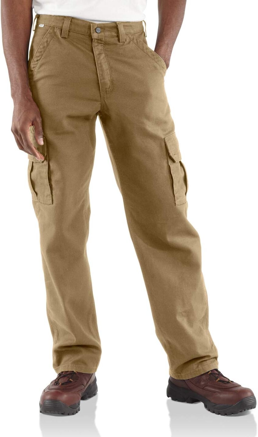 Большие и высокие брюки-карго из огнестойкой парусины Carhartt, цвет Golden Khaki
Большие и высокие брюки-карго из огнестойкой парусины Carhartt, цвет Golden Khaki