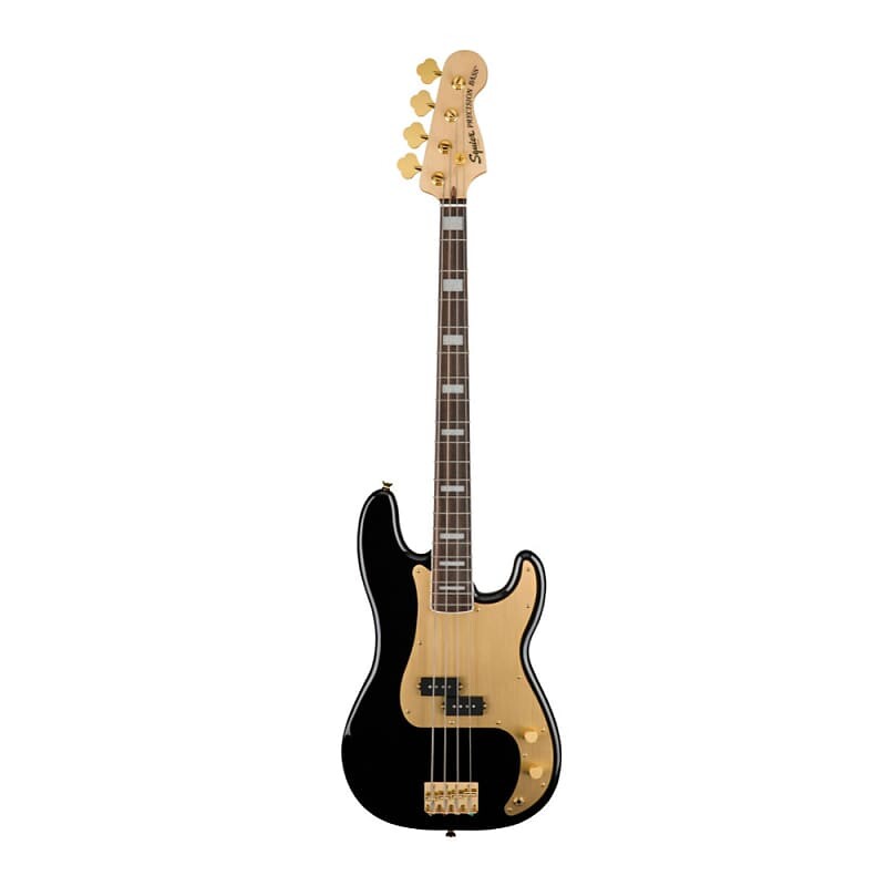 Fender Squier 40th Anniversary Precision 4-String Bass Gold Edition (черный) с грифом из индийского лавра, кленовым C-образным грифом и 20 ладами Fender 40th Anniversary Precision Bass Guitar Gold Edition (Black)
Fender Squier 40th Anniversary Precision 4-String Bass Gold Edition (черный) с грифом из индийского лавра, кленовым C-образным грифом и 20 ладами Fender 40th Anniversary Precision Bass Guitar Gold Edition (Black)