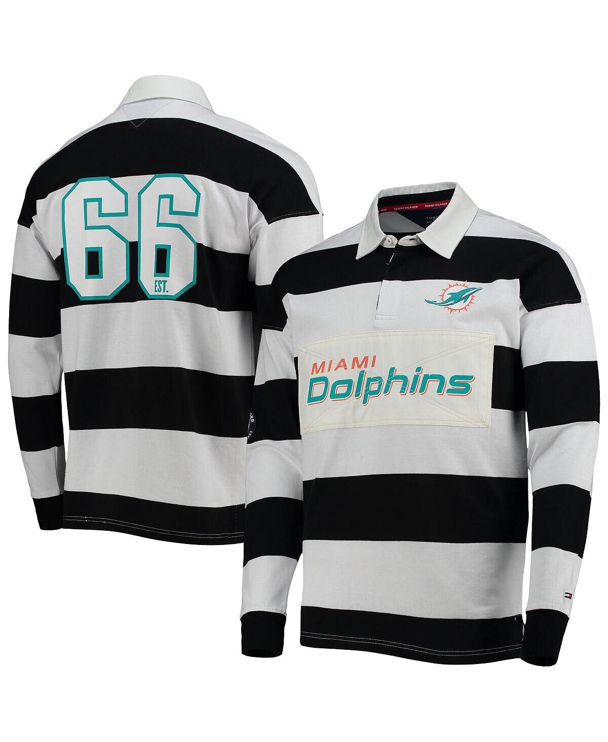 Мужская черно-белая рубашка-поло с длинным рукавом в полоску регби miami dolphins varsity stripe Tommy Hilfiger, черно-белый
Мужская черно-белая рубашка-поло с длинным рукавом в полоску регби miami dolphins varsity stripe Tommy Hilfiger, черно-белый
