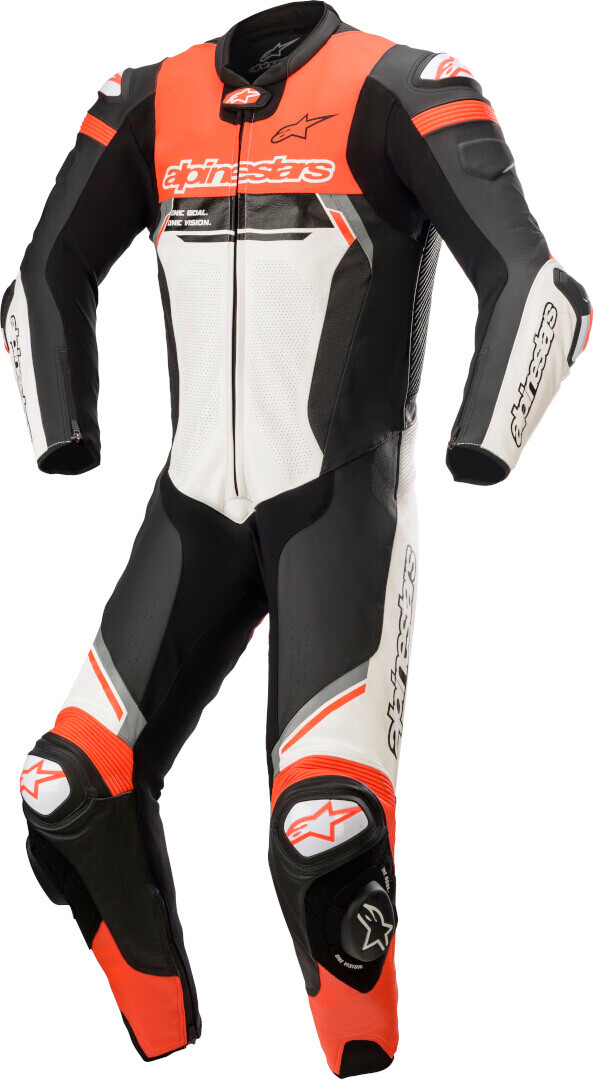 Alpinestars Missile V2 Ignition Цельный кожаный костюм для мотоциклов, черный/белый/красный
Alpinestars Missile V2 Ignition Цельный кожаный костюм для мотоциклов, черный/белый/красный