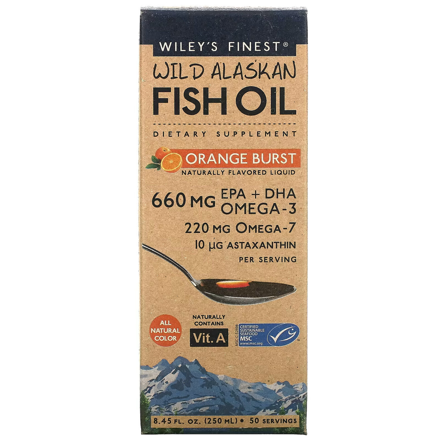 Wiley's Finest, рыбий жир из дикой аляскинской рыбы, со вкусом апельсина, 250 мл (8,45 жидк. унции)
Wiley's Finest, рыбий жир из дикой аляскинской рыбы, со вкусом апельсина, 250 мл (8,45 жидк. унции)