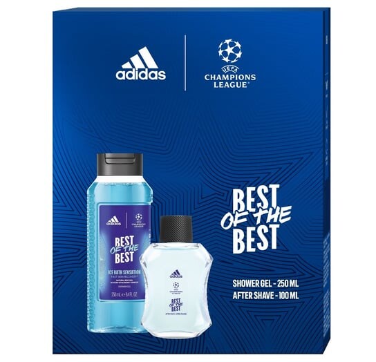 Лига Чемпионов УЕФА, Best Of The Best, Подарочный набор косметики, 2 шт. Adidas
Лига Чемпионов УЕФА, Best Of The Best, Подарочный набор косметики, 2 шт. Adidas