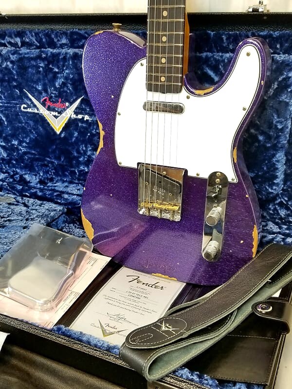 Fender Custom Shop Limited Edition '61 Tele Relic, Twisted Tele Neck/OBG Bridge Pups, AAA Rosewood FB, Purple Sparkle, w/G&G HSC 2023
Fender Custom Shop Limited Edition '61 Tele Relic, Twisted Tele Neck/OBG Bridge Pups, AAA Rosewood FB, Purple Sparkle, w/G&G HSC 2023