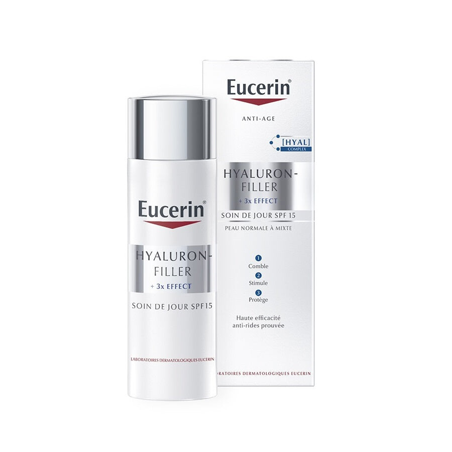 Eucerin Hyaluron-Filler + 3x Effect дневной крем против морщин SPF15 для нормальной и комбинированной кожи 50мл
Eucerin Hyaluron-Filler + 3x Effect дневной крем против морщин SPF15 для нормальной и комбинированной кожи 50мл
