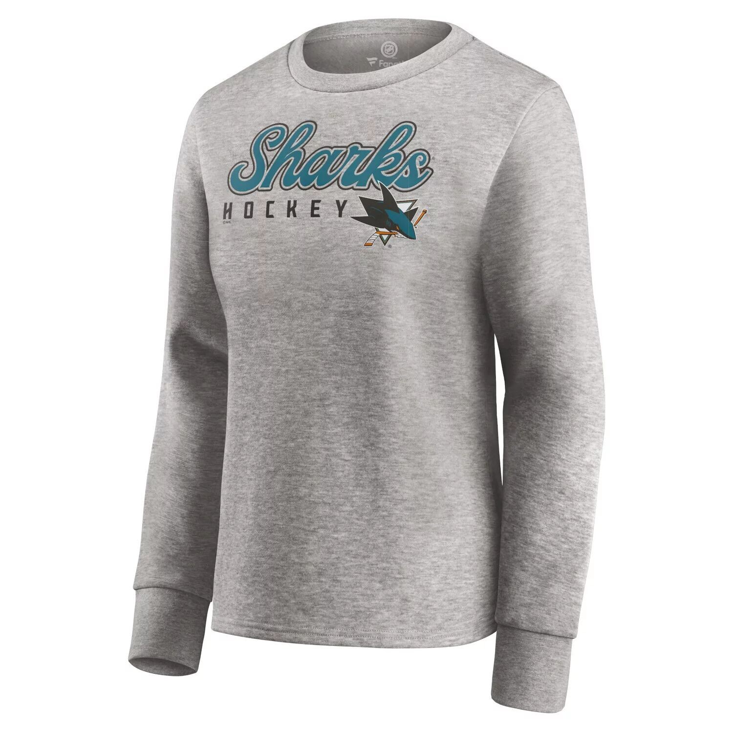 Женский серый пуловер с надписью Fanatics из верескового рисунка San Jose Sharks Fan Favorite Script Fanatics
Женский серый пуловер с надписью Fanatics из верескового рисунка San Jose Sharks Fan Favorite Script Fanatics